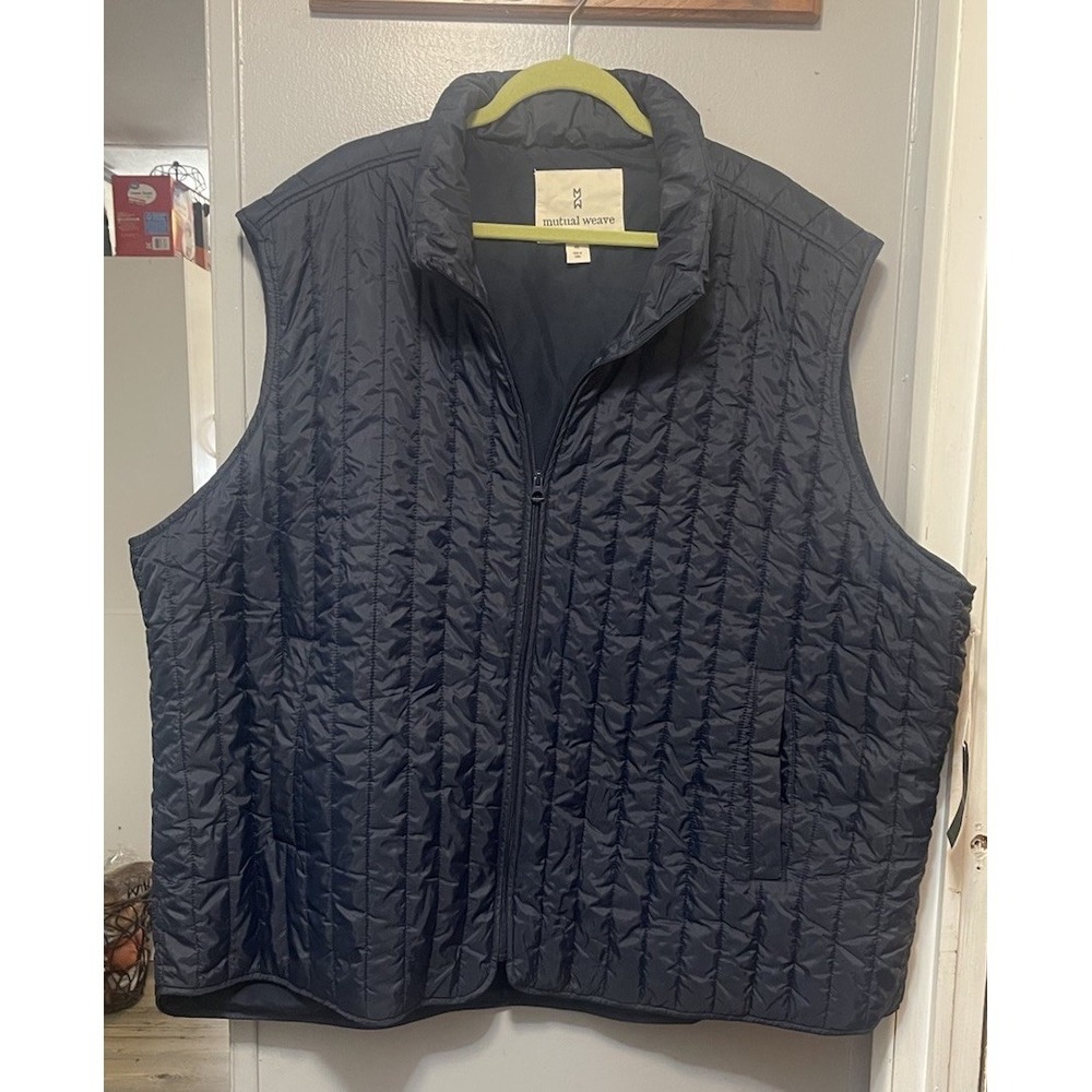 NWT Mutual Weave Quilted Men's Vest 4XL NAVY BLUE